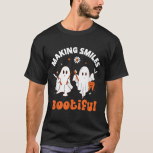 Camiseta Sorrisos Bootizando Engraçado Fantasma Dentista Ha