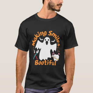 Camiseta Sorrisos Bootizando Engraçado Fantasma Dentista Ha