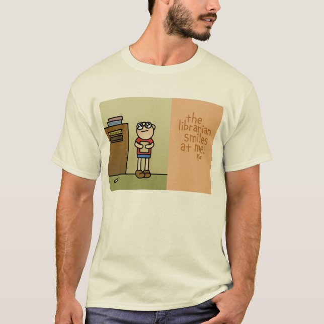Camiseta sorrisos do bibliotecário (Frente)