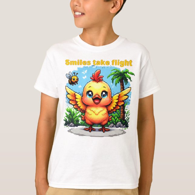 Camiseta Sorrisos Levem Voo Com (Frente)
