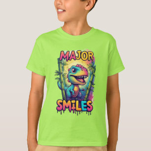 Camiseta Sorrisos Maiores Dinossauro de Desenho Animado Col