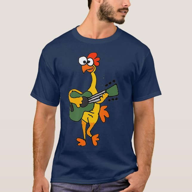 Camiseta Sorrisos Música Galinha Borracha Engraçada Tocando (Frente)
