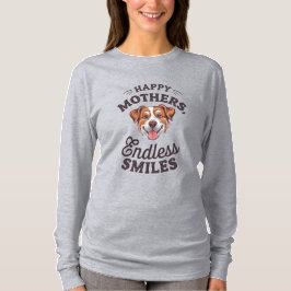 Camiseta Sorrisos sem fim de mães felizes - Dia de as mães