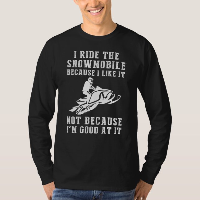Camiseta Sorrisos Snowmobile - Engraçada Tee Snowmobiler, A (Frente)
