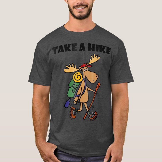 Camiseta SorrisosEsportes Engraçados Levem um Caminho Moose (Frente)