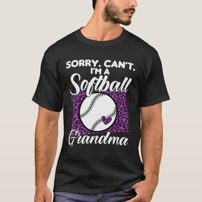 Camiseta sorry can t I m a softball grandma sport (Frente)