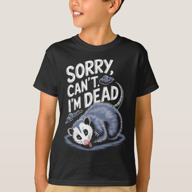 Camiseta Sorry Can't I'm Dead Funny Ssum Character Playing  (Frente)