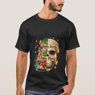 Camiseta Sorta Assustadora Sorta Feliz Natal Pelos Xmas Árv