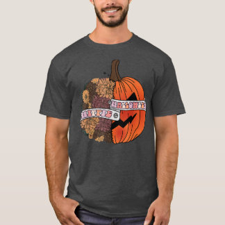 Camiseta Sorta Doce Sorta Flor Spooky Pumpkin Hippie Hal