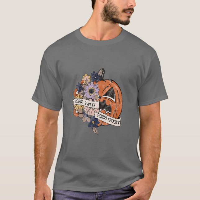 Camiseta Sorta Doce Sorta Spooky Pumpkin (Frente)