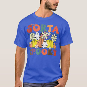 Camiseta Sorta Spooky Groovy Halloween Hippie Spooky Pumpki