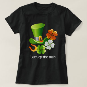 Camiseta Sorte do irlandês. T-shirt do dia de St Patrick