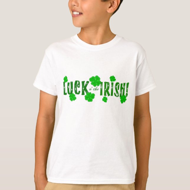 Camiseta Sorte dos Camarões Verdes Irlandeses (Frente)