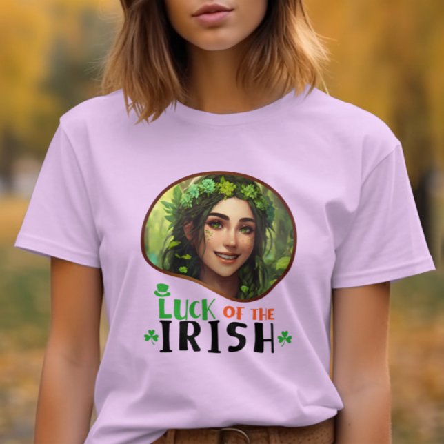Camiseta Sorte dos Irlandeses - Shimmering Shamrock (Criador carregado)