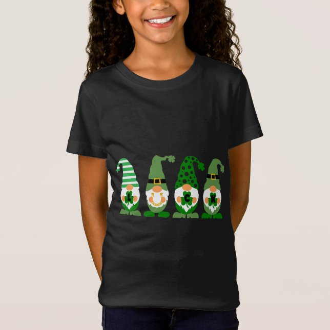 Camiseta Sorte e Shamrocks - Comemorar Ruas. Dia de Patrick (Frente)
