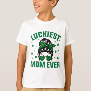 Camiseta Sorte Mãe Eterna Trevos Mãe Sortuda Dia de São Pat