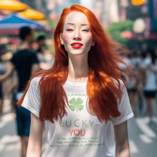 Camiseta Sorte Que Vai Encontrar Onde Cresce 4 Folhas