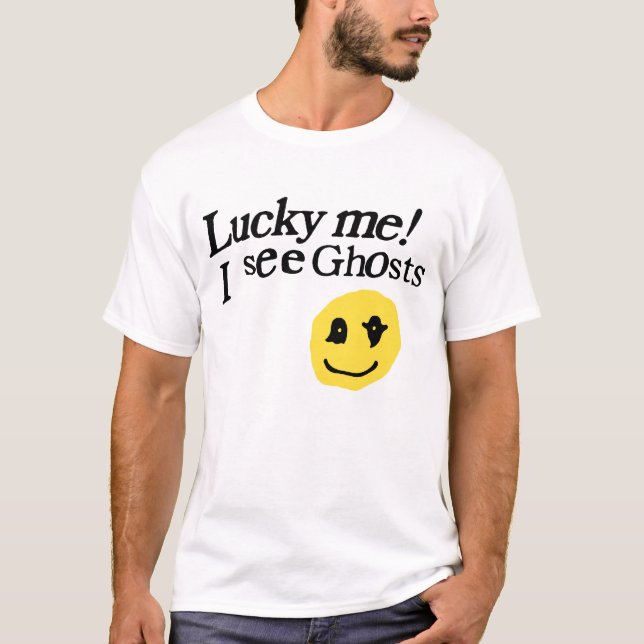 Camiseta Sorte Que Vejo Fantasmas (Frente)