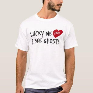 Camiseta Sorte Que Vejo Fantasmas