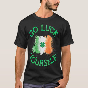 Camiseta Sorte-Se, Bandeira Irlandesa Shamrock Engraçado St