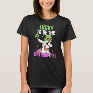 Camiseta Sorte Ser A Garota De Aniversário Da Rua Verde Uni