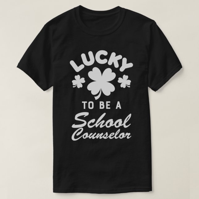 Camiseta Sorte Ser Conselheiro Escolar St PattyDay Patri (Frente do Design)