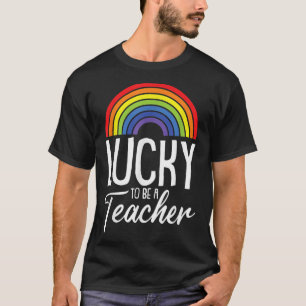 Camiseta Sorte Ser Professora LGBT-Q Orgulho gay Rainbow Fl