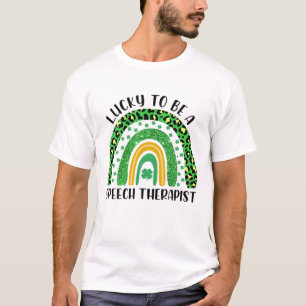 Camiseta Sorte Ser Uma Rua Terapista De Arco-Íris. Patrick