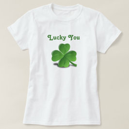 Camiseta "Sorte sua" Rua Shamrock. Dia de Patrick