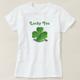 Camiseta "Sorte sua" Rua Shamrock. Dia de Patrick