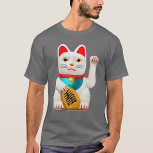 Camiseta Sortuda Gato Amarrando Braço Boa Sorte