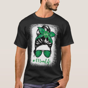 Camiseta Sortuda Mãe Vida Mensagem Bun Shamrock Dia de São