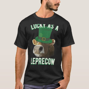 Camiseta Sortudo Como Um Leprecow Mash-Up Fofo De Vaca Duen