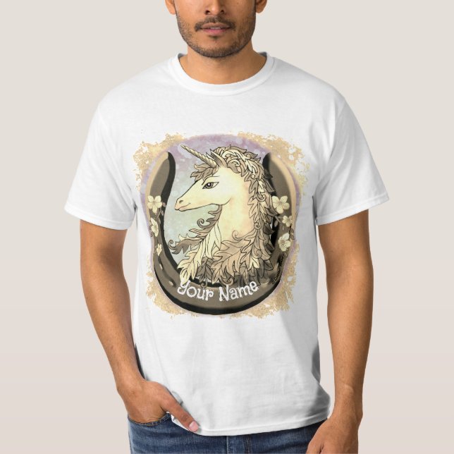 Camiseta Sortudo Dourado Unicórnio (Frente)