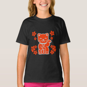 Camiseta Sortudo japonês Maneki-neko