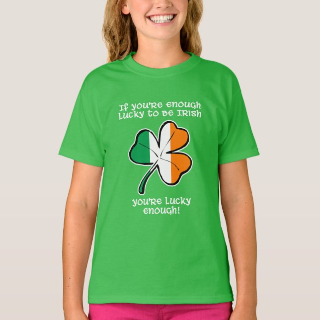 Camiseta Sortudo o suficiente para ser irlandês (Frente)
