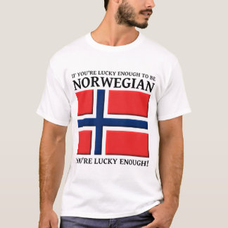 Camiseta Sortudo o Suficiente para Ser Norueguês