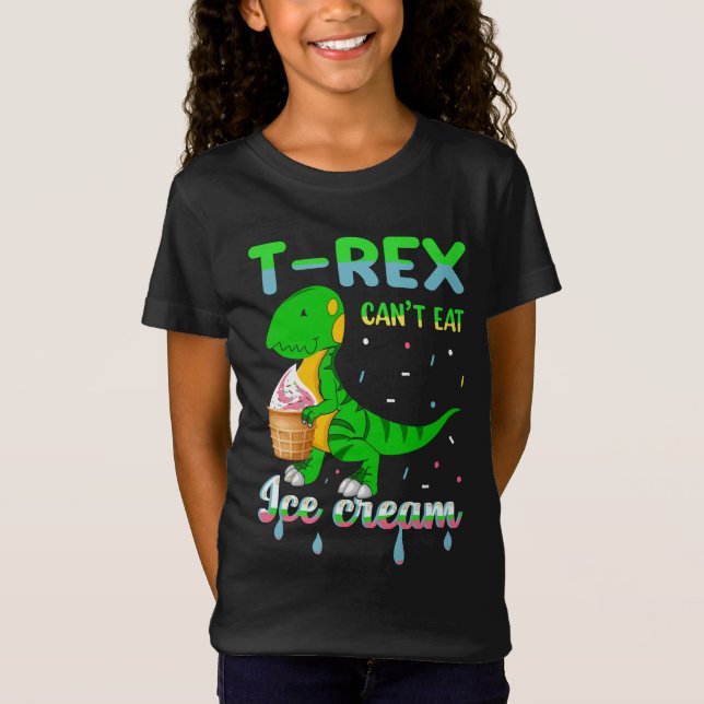 Camiseta Sorvete alimentar de dinossauro (Frente)