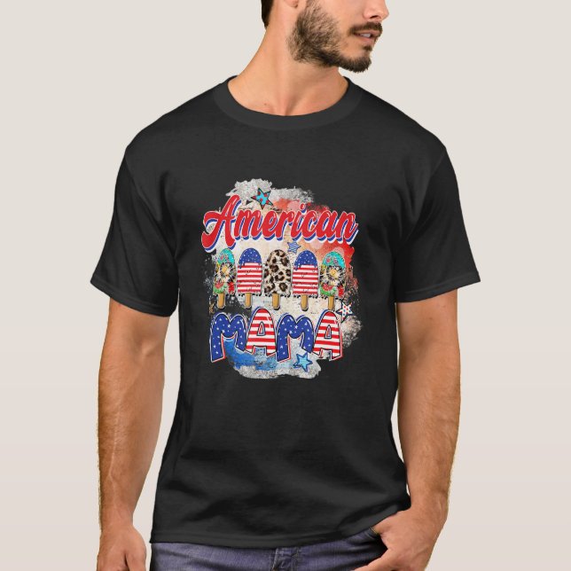 Camiseta Sorvete Americana Bandeira Americana Patriótica 4t (Frente)