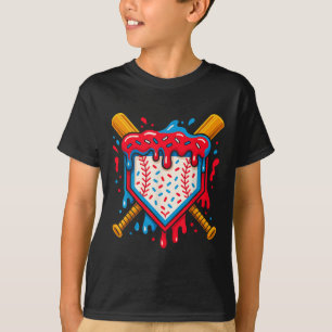 Camiseta Sorvete Americano de Beisebol Drip Para Bola De Me