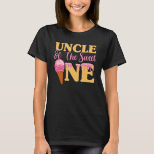 Camiseta Sorvete Aniversário Garota Homens Tio Do Sweet On