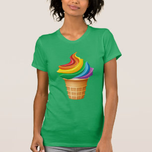 Camiseta Sorvete arco-íris Cone