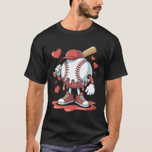 Camiseta Sorvete Beisebol Drip Derretendo Personagem Arte G