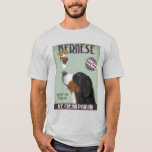 Camiseta Sorvete Bernese<br><div class="desc">Sorvete Bernês por FabFunky. Possui um bernês com sorvete em um anúncio estilo vintage. | 191928D</div>