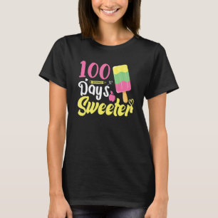 Camiseta Sorvete bonito 100 dias de Menina Professora