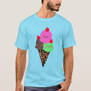 Camiseta Sorvete Bonito - Cone Espacial Kawaii