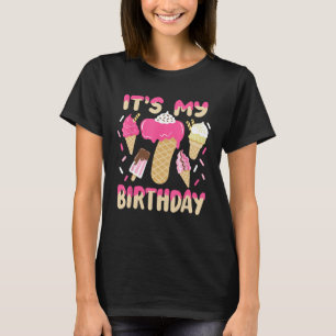 Camiseta Sorvete bonito É meu Docinho de aniversário 7, 7 a