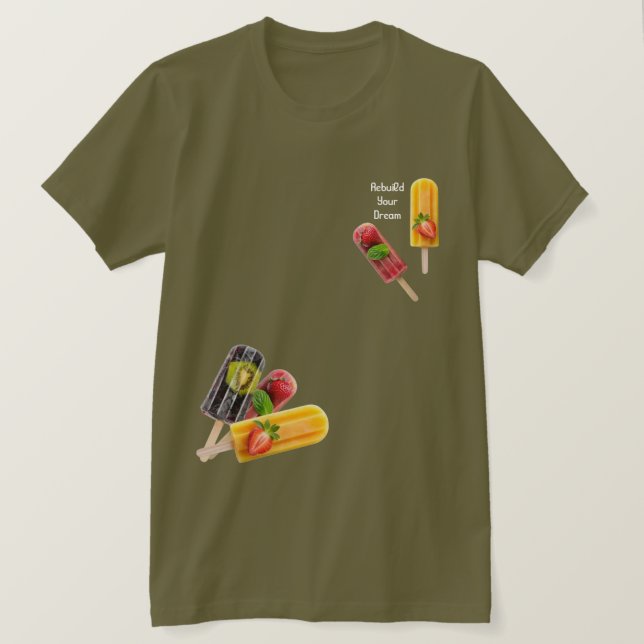 Camiseta Sorvete Clássico T-Shirt (Frente do Design)