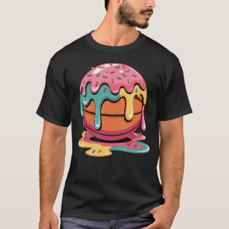 Camiseta Sorvete Colorido de Basquete Derretendo