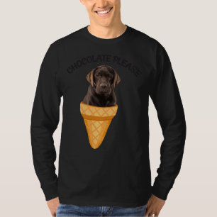 Camiseta Sorvete Cone Chocolate Labrador Retriever Cachorro